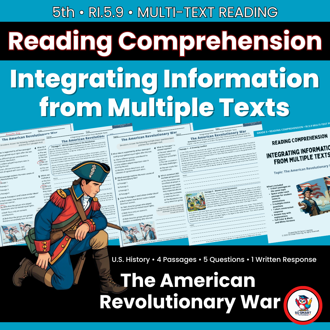 The American Revolution: Reading Comprehension & U.S. History Lesson